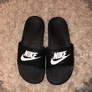 Black Nike Slides